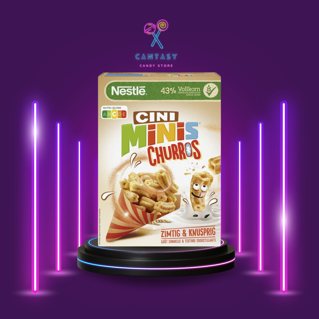 Nestlé Cini Minis Churros - Knusprige Cerealien mit Zimtgeschmack, inspiriert von spanischen Churros