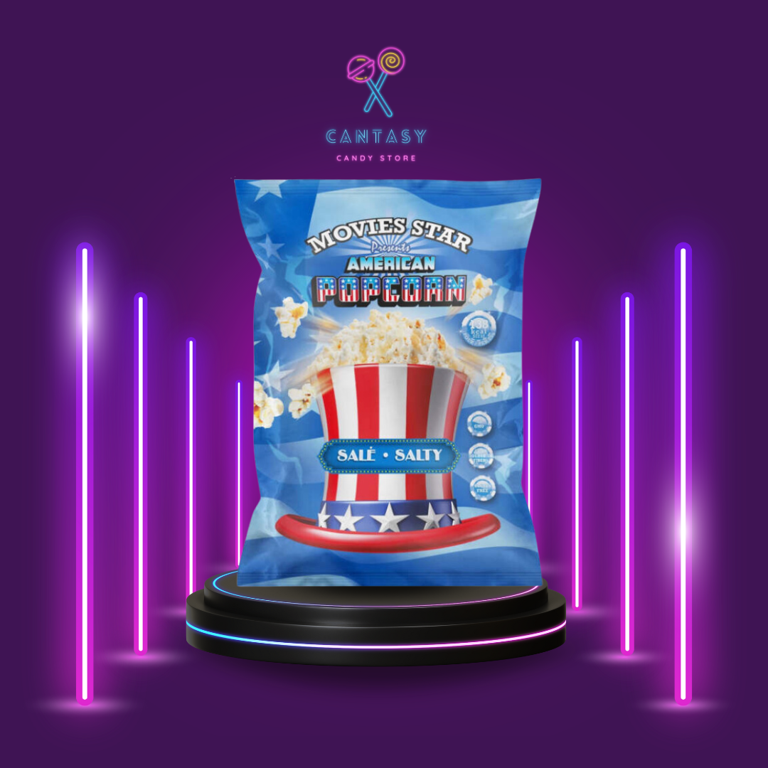 Movies Star Popcorn Salz Beutel 80g