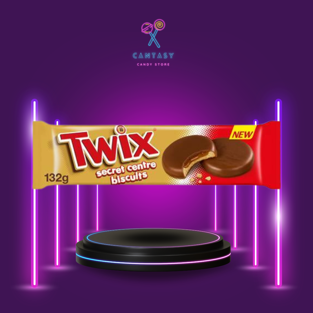 Twix Secret Centre Biscuits 132g - Kekse mit Karamellfüllung und einem Mantel aus Milchschokolade